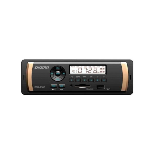 Автомагнитола Digma DCR-110B 1DIN 4x45Вт