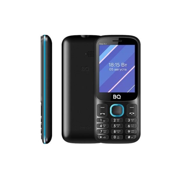 Кнопочный телефон BQ 2820 Step XL+ черный/голубой