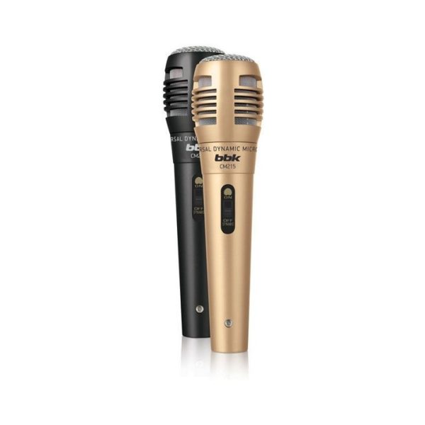 Микрофон BBK CM215 серебристый/желтый