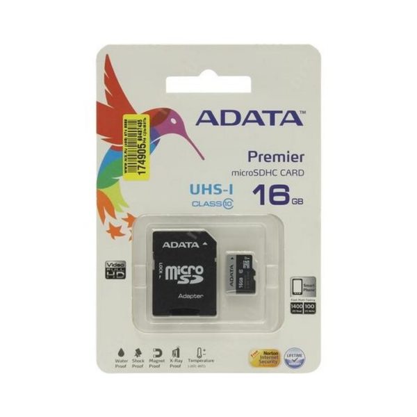 Карта памяти A-Data 16GB CLASS10 AUSDH16GUICL10-R