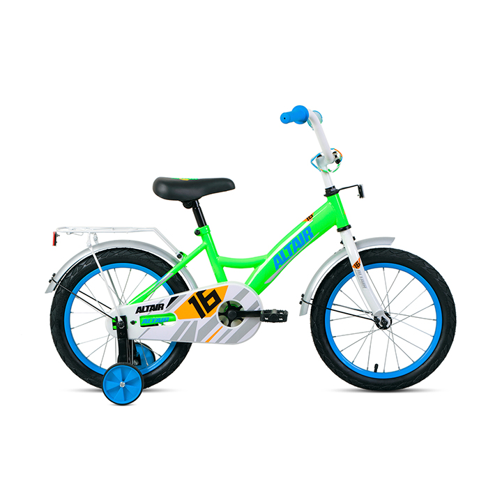 59454 Велосипед FORWARD/ALTAIR 16 KIDS (16" 1ск.) 20-21 ярко-зеленый/фиолетовый — изображение 1