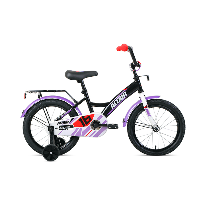59455 Велосипед FORWARD/ALTAIR 16 KIDS (16" 1ск.) 20-21 черный/белый — изображение 1