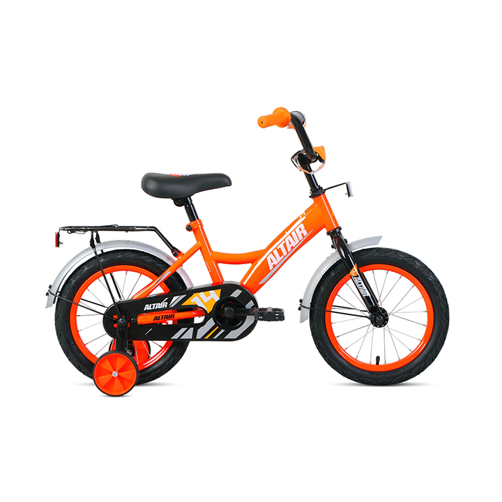 60171 Велосипед FORWARD/ALTAIR 14 KIDS (14" 1ск.) 20-21 ярко-оранж./белый — изображение 1