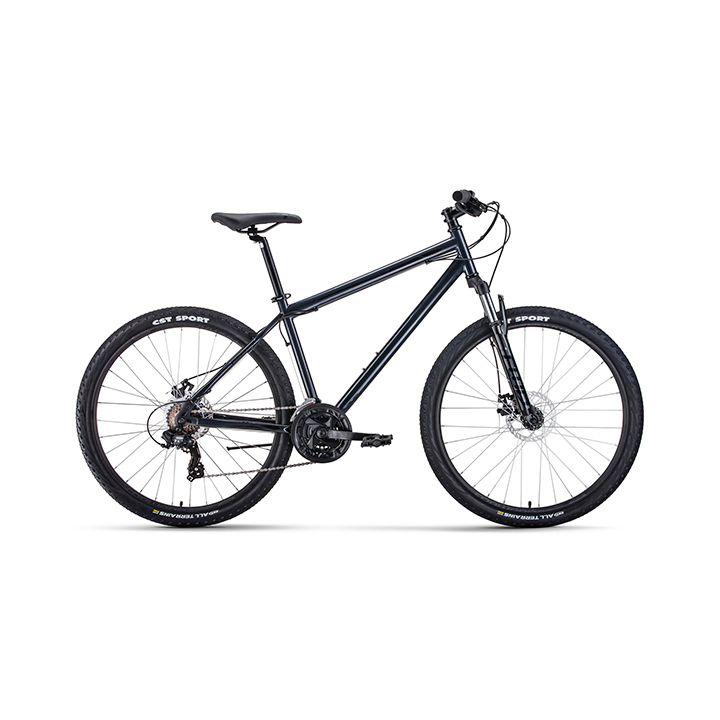 60177 Велосипед FORWARD SPORTING 27,5 2.0 DISC (27.5" 21ск.) 19" 20-21 тёмн.-сер./черный — изображение 1