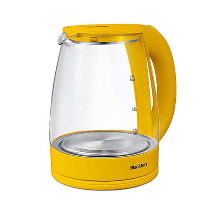 62834 Электрочайник стеклянный Blackton Bt KT1800G Желтый — изображение 1