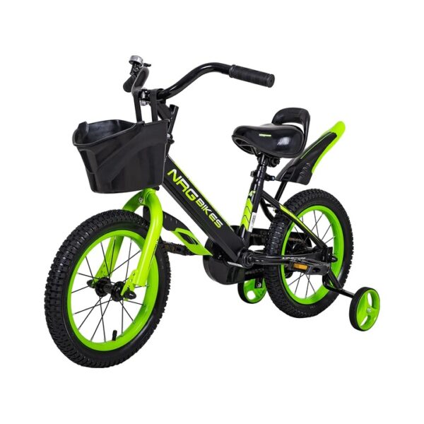 Детский велосипед NRGBIKES ROBIN 14" black-green-white