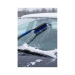 Щетка для снега со скребком синий